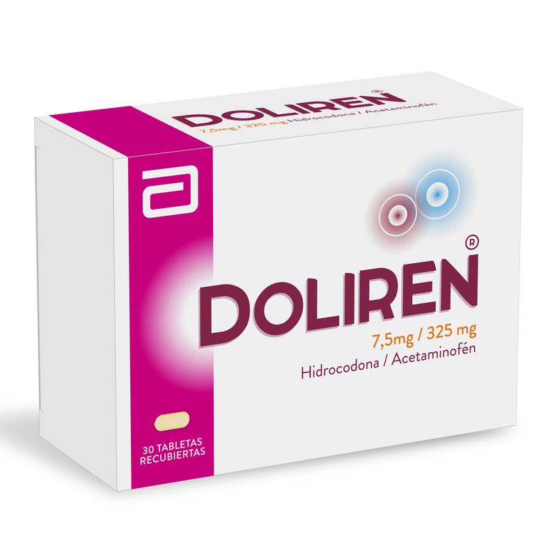 Doliren 7.5mg/325mg 30 Tabletas