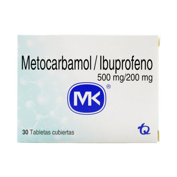 Ibuprofeno 200 Mg+Metocarbamol 500 Mg 30 Capsulas Mk