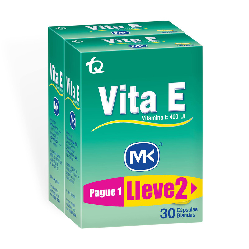 Vitamina E 400 U.I 30 Capsulas Mk Pague 1 Lleve 2