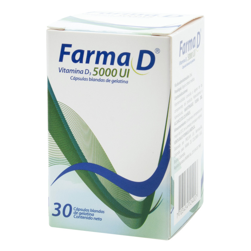 Farma D Vitamina D3 5000 Ui 30 Capsulas