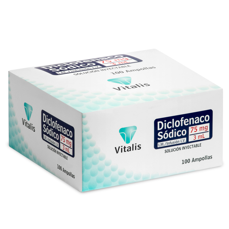 Diclofenaco 75mg/3ml-C 100 Ampollas Vt