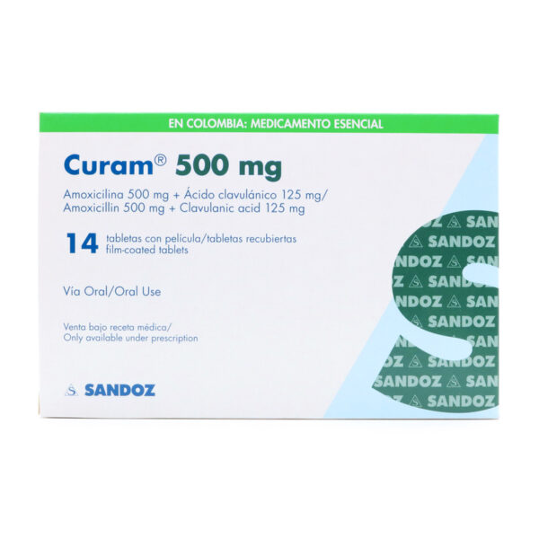 Curam 500 Mg+125 Mg 14 Tabletas