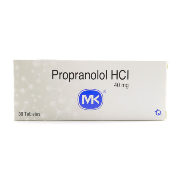 Propranolol Clorhidrato 40 Mg 30 Tabletas Mk