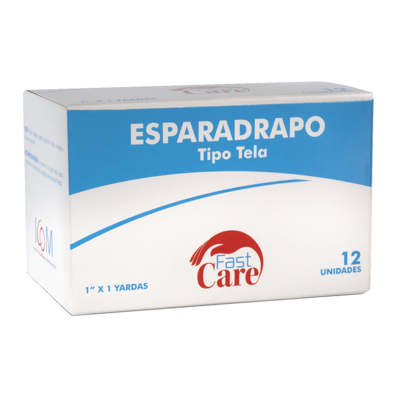 Esparadrapo Tela Blanco Fastcare 1×1 12 Unidades Icom