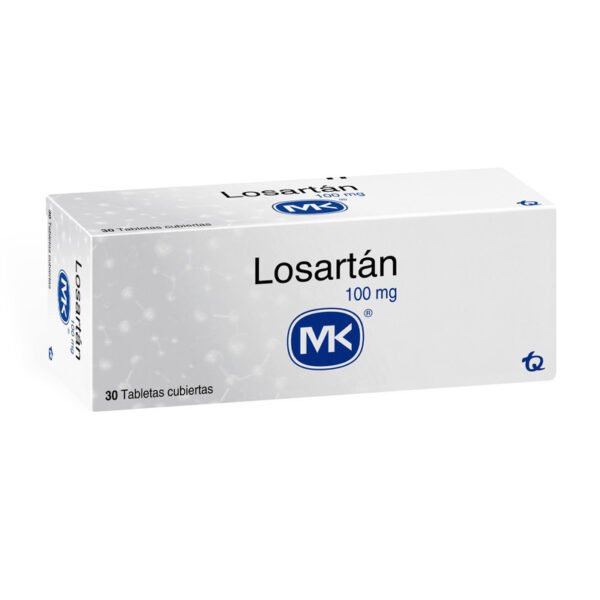Losartan 100 Mg 30 Tabletas Mk