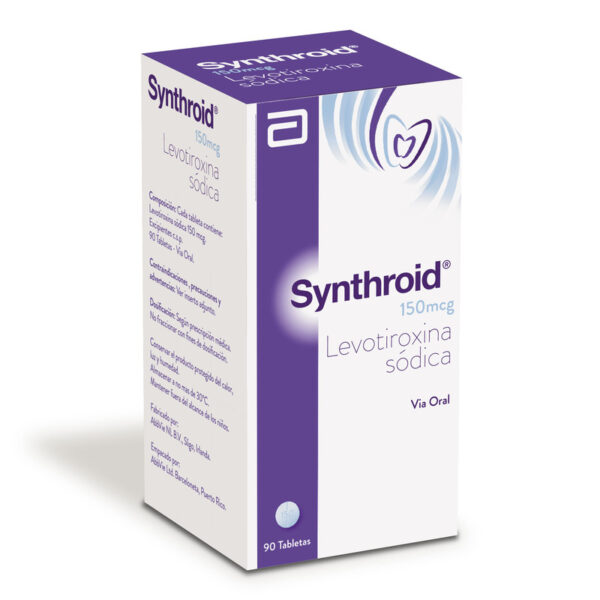 Synthroid 150 Mcg Frasco 90 Tabletas