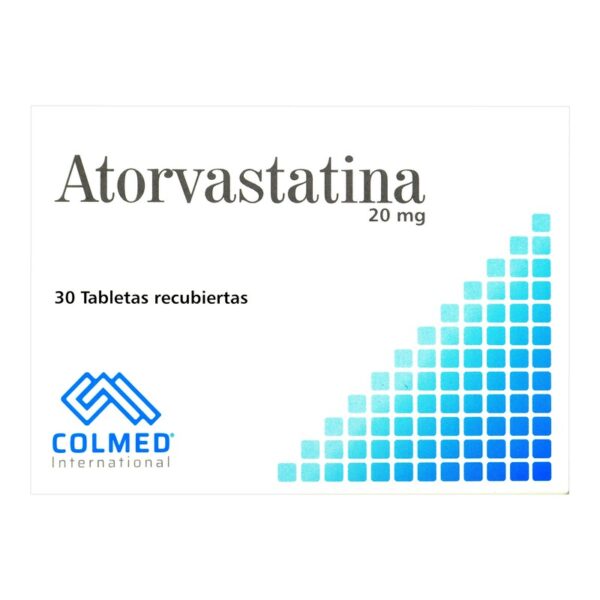 Atorvastatina 20 Mg 30 Tabletas Pc