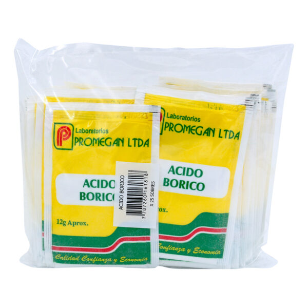 Acido Borico 25 Sobres 12 Gr Promegan