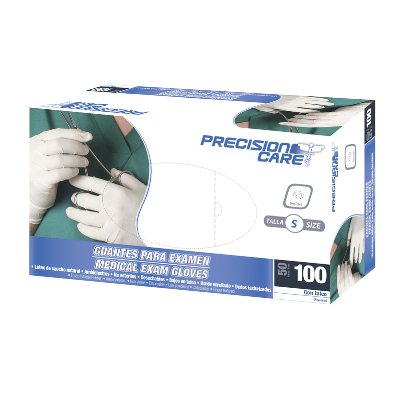 Guante Desechables Precision Latex 100 Unidades S