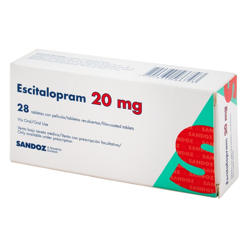 Escitalopram 20 Mg 28 Tabletas Sz Farmaprime