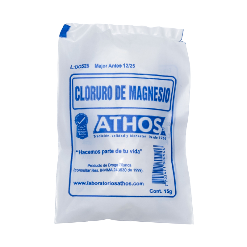 Cloruro De Magnesio 15 Gr 30 Sobres Athos