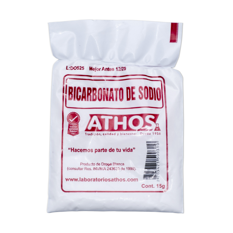 Bicarbonato De Soda 15 Gr 30 Sobres Athos