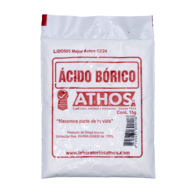 Acido Borico 15 Gr 30 Sobres Athos