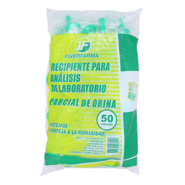 Frasco De Orina 50 Unidades Inverfarma