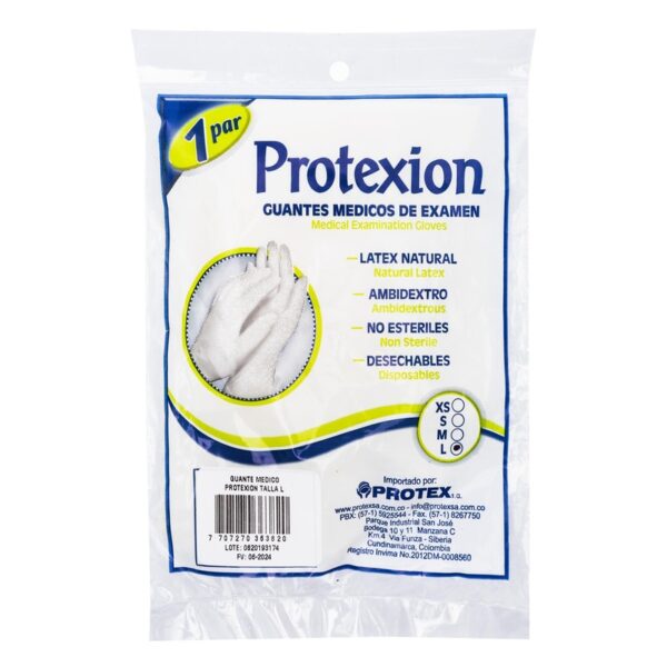 Guante Examen Protex Ion 10 Pares Talla L