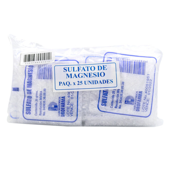 Sulfato De Magnesio 20 Gr 25 Sobres Drofarma