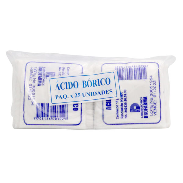 Acido Borico 15 Gr 25 Sobres Drofarma