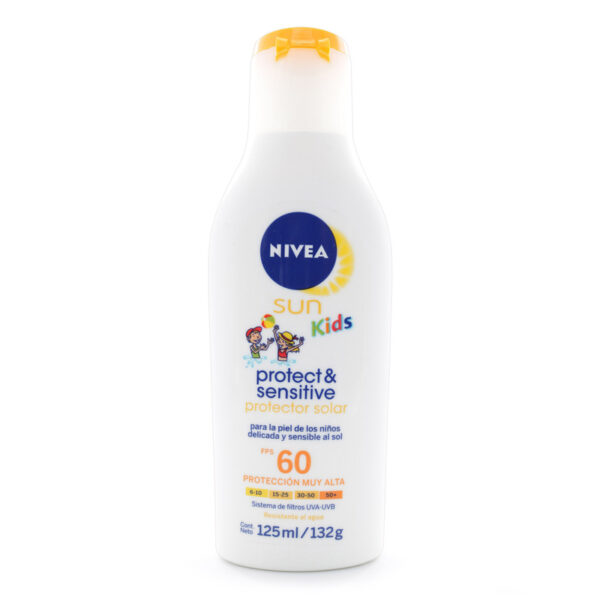 Nivea Sun Bloqueador Filtro Protector Solar 60 Kids Sensit.125 Ml