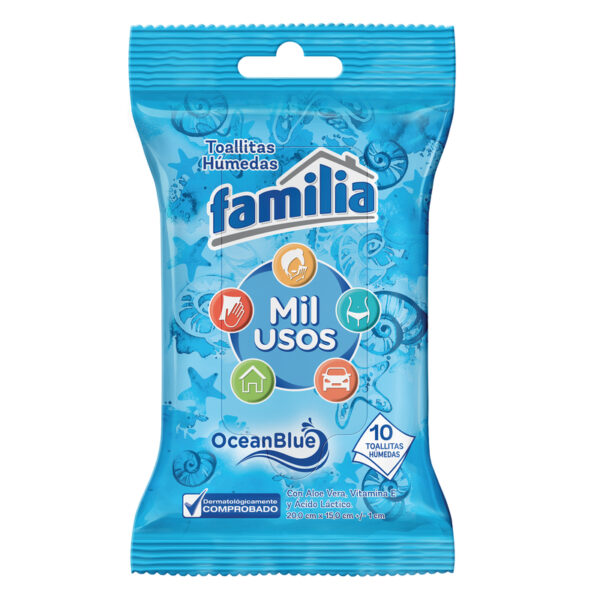Paños Humedos Familia Active Mil Usos 10 Unidades