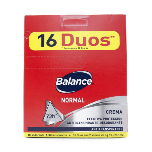 Desodorante Balance Crema Men Protec /Ex.Nor.16sobres+Duos