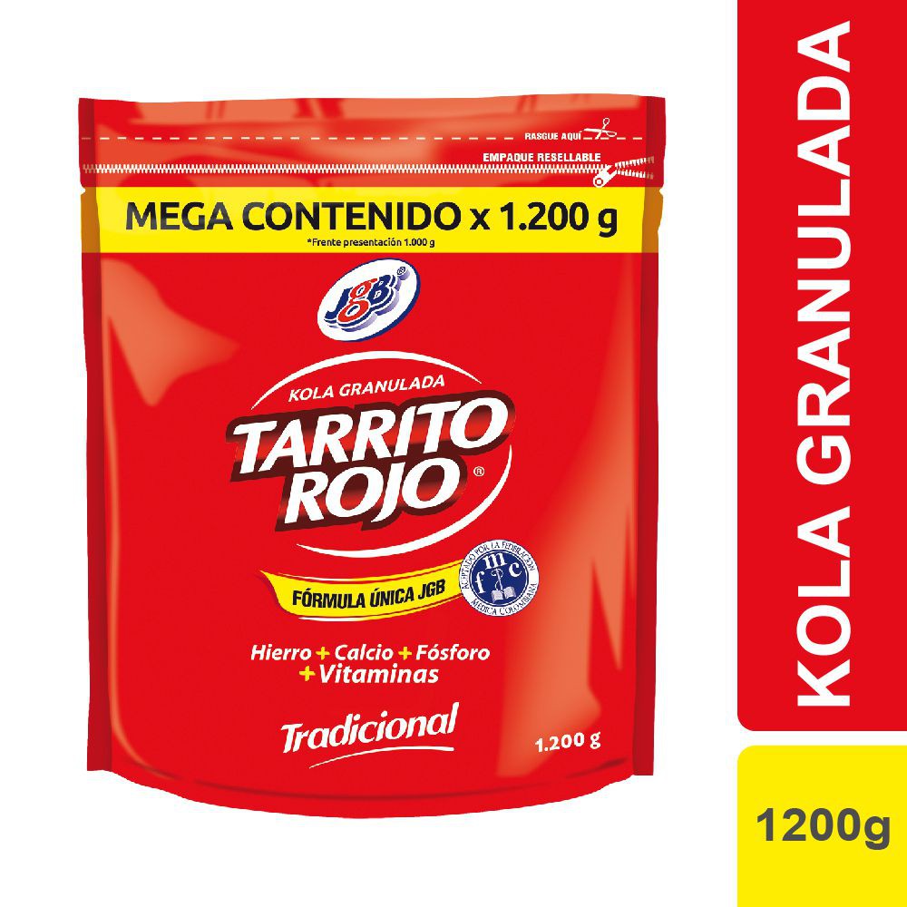 Tarrito Rojo Jgb Tradicional Doy Pack Mega Contenido X 1200 Gr