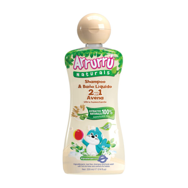 Champu y Baño Arrurru Natural 2 en 1 Avena 220 Ml