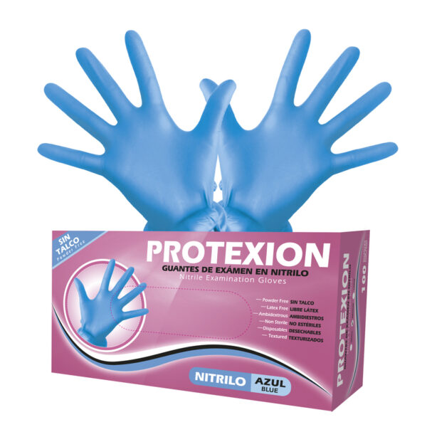 Guante Examen Nitrilo Protex Talla M 100 Unidades