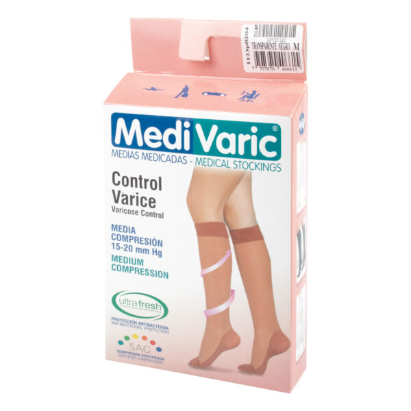 Media Medivaric Rodilla Talla M Negro Media Compresion Nti