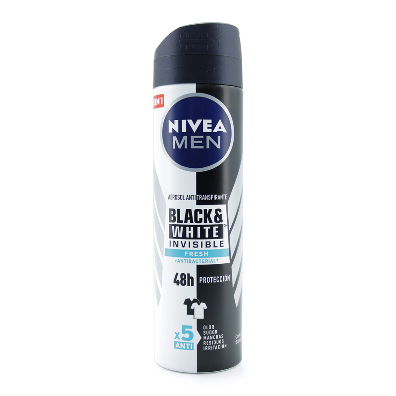 Desodorante Nivea Spray Black White Fresh 150ml Hombre