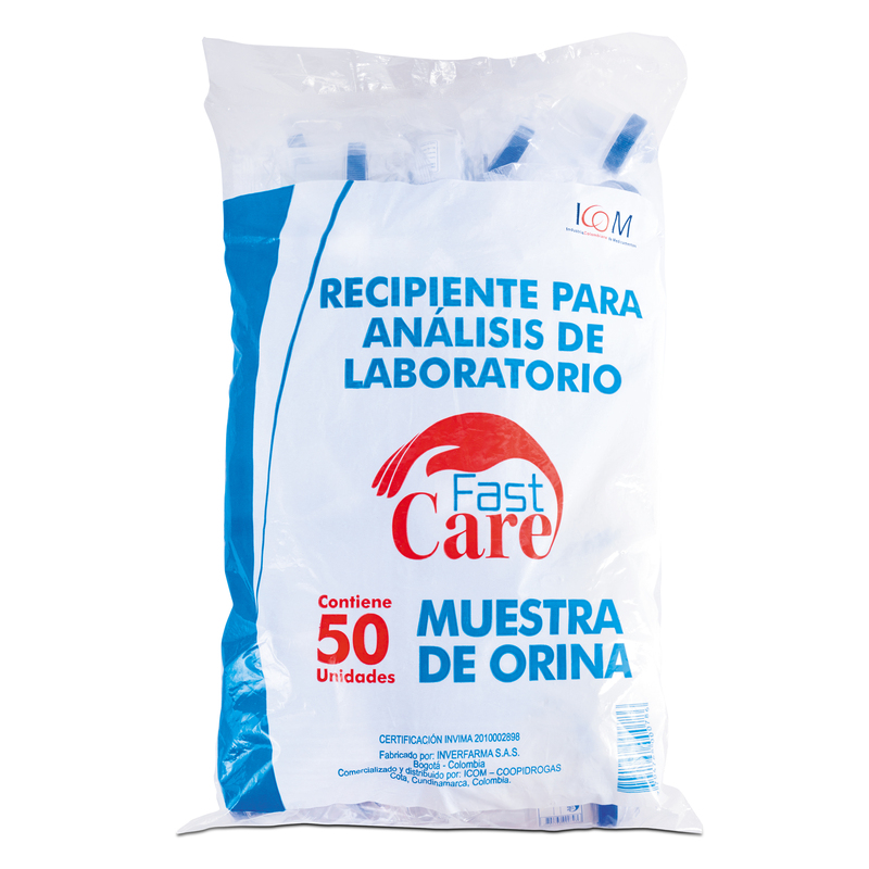 Frasco De Orina Fast Care 50 Unidades Icom