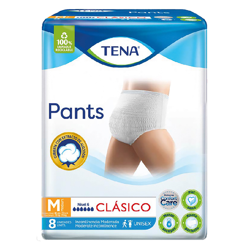 Pañal Tena Pants Clasico Medium 8 Unidades