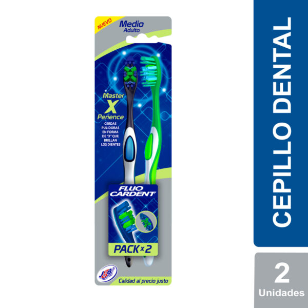 Cepillo Fluocardent Master X-Perience Pack 2 Unidades