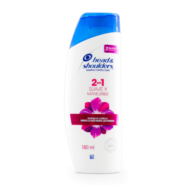 Champu Head Shoulders 2 en 1 Suave Manejable 180 Ml