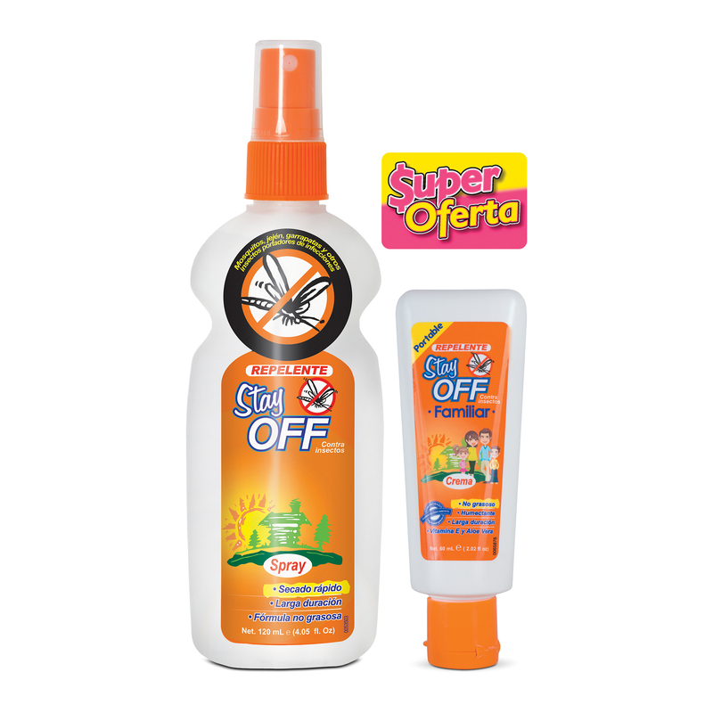 Repelente Stay Off Adultos 120 Ml + Repelente Crema 60 Ml