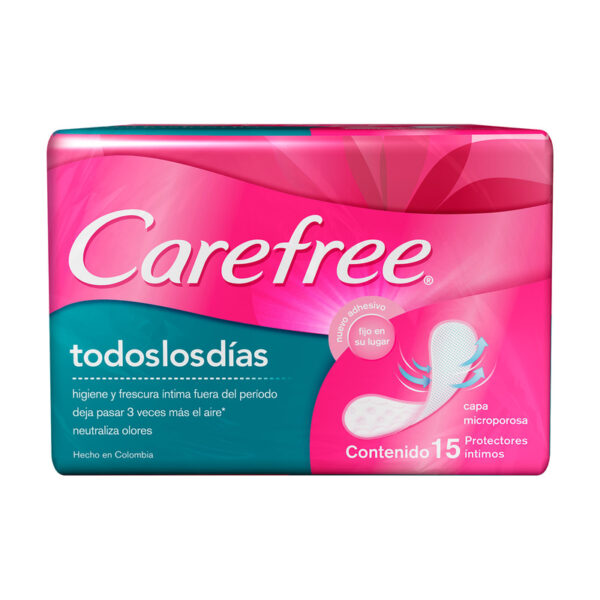 Protectores Carefree Todos Los Dias 15 Unidades