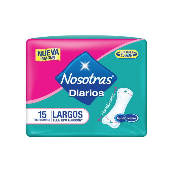 Protectores Nosotras Diarios Largos 15 Unidades