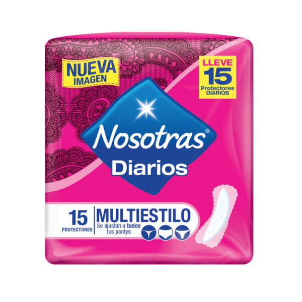 Protectores Nosotras Diarios Multi Estilo 15 Unidades
