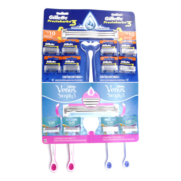 Maquina Prestobarba Gillette 3 8 Unidades + 4 Prestobarba Gillette Venus Simple 3