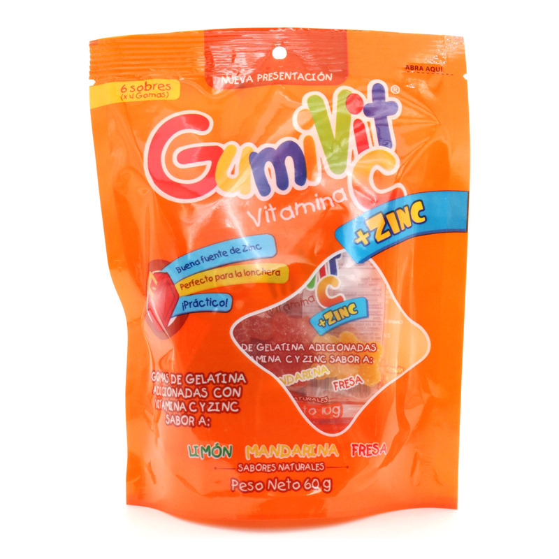 Gomas Gumivit C + Zinc Bolsa 6 Sobres Minipack