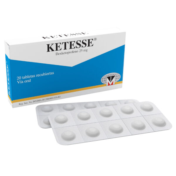 Ketesse 25 Mg 20 Comprimidos