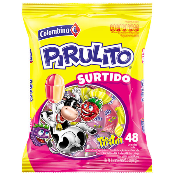 Tipitin Pirulito Surtido 48 Unidades