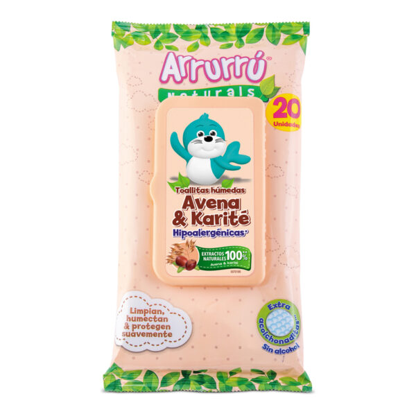 Toallitas Humedas Arrurru Avena 20 Unidades