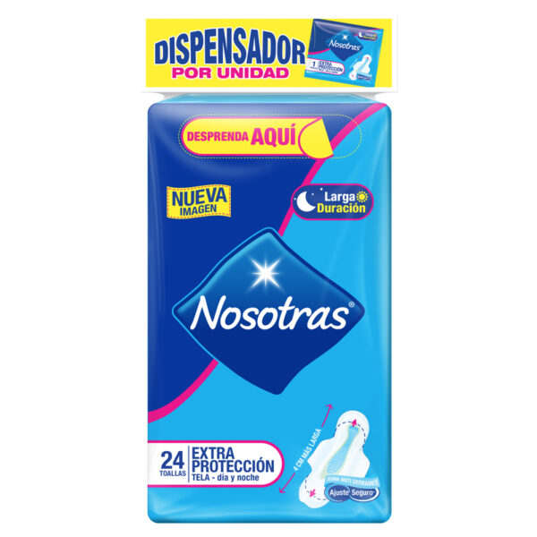 Toallas Nosotras Extra Proteccion Display 24 Unidades