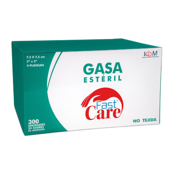 Gasa Fast Care Esteril No Tejida 3x3 50 Sobres