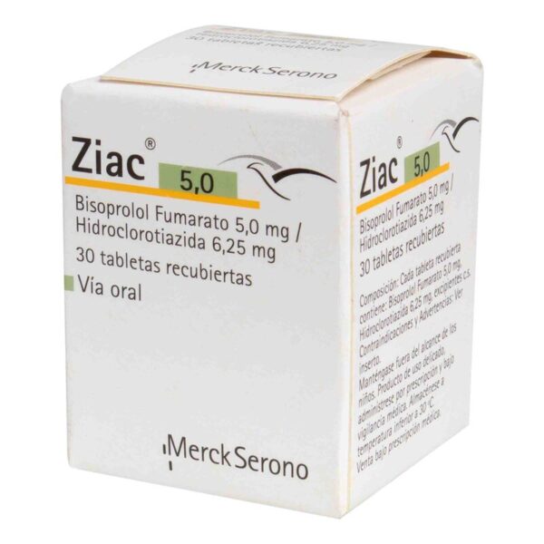 Ziac 5 Mg 30 Tabletas