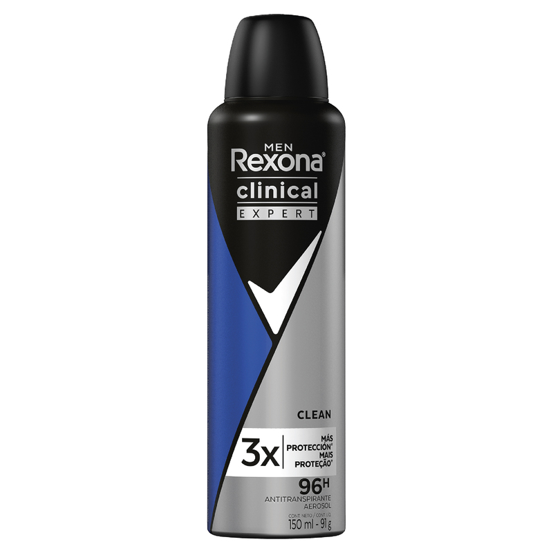 Desodorante Rexona Clinical Expert Aerosol Clean 91gr Hombre