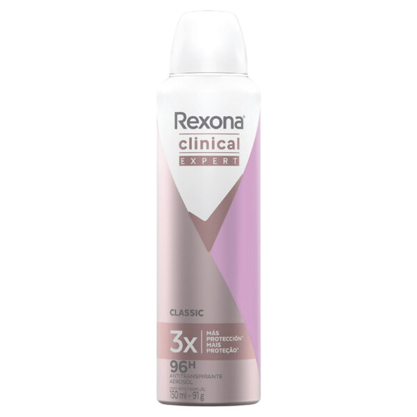 Desodorante Rexona Clinical Expert Aerosol Clasic 91gr Mujer