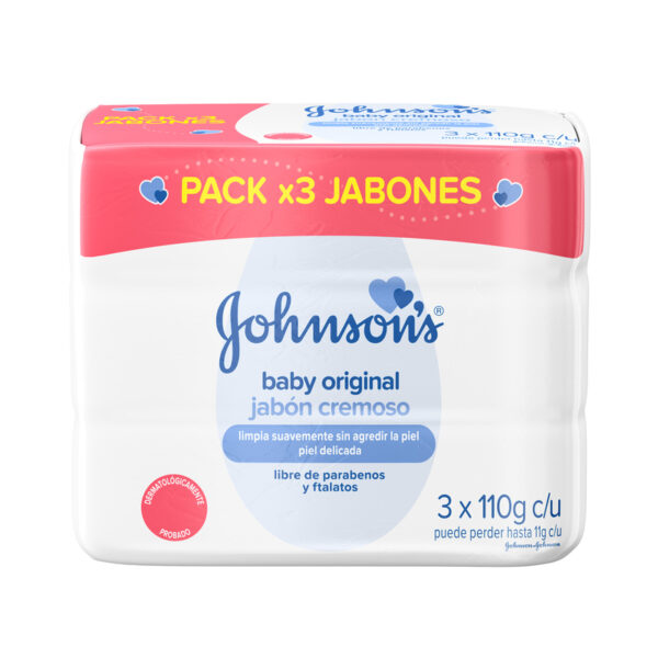 3 Jabon Johnson y Johnson Baby Original 110 Gr
