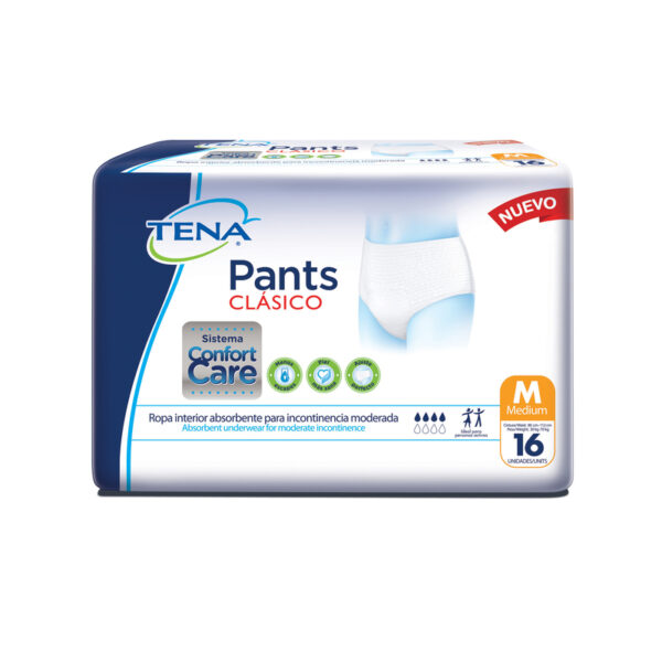 Pañal Tena Pants Clasico Medium  16 Unidades