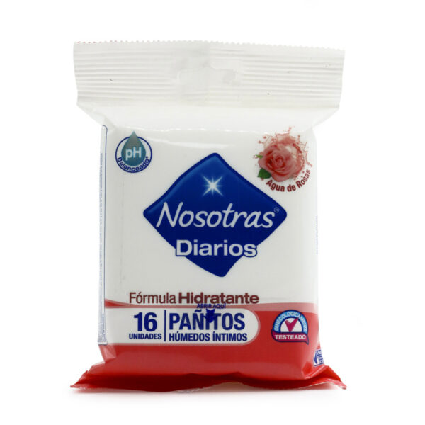 Pañitos Intimos Nosotras Agua De Rosas 16 Unidades